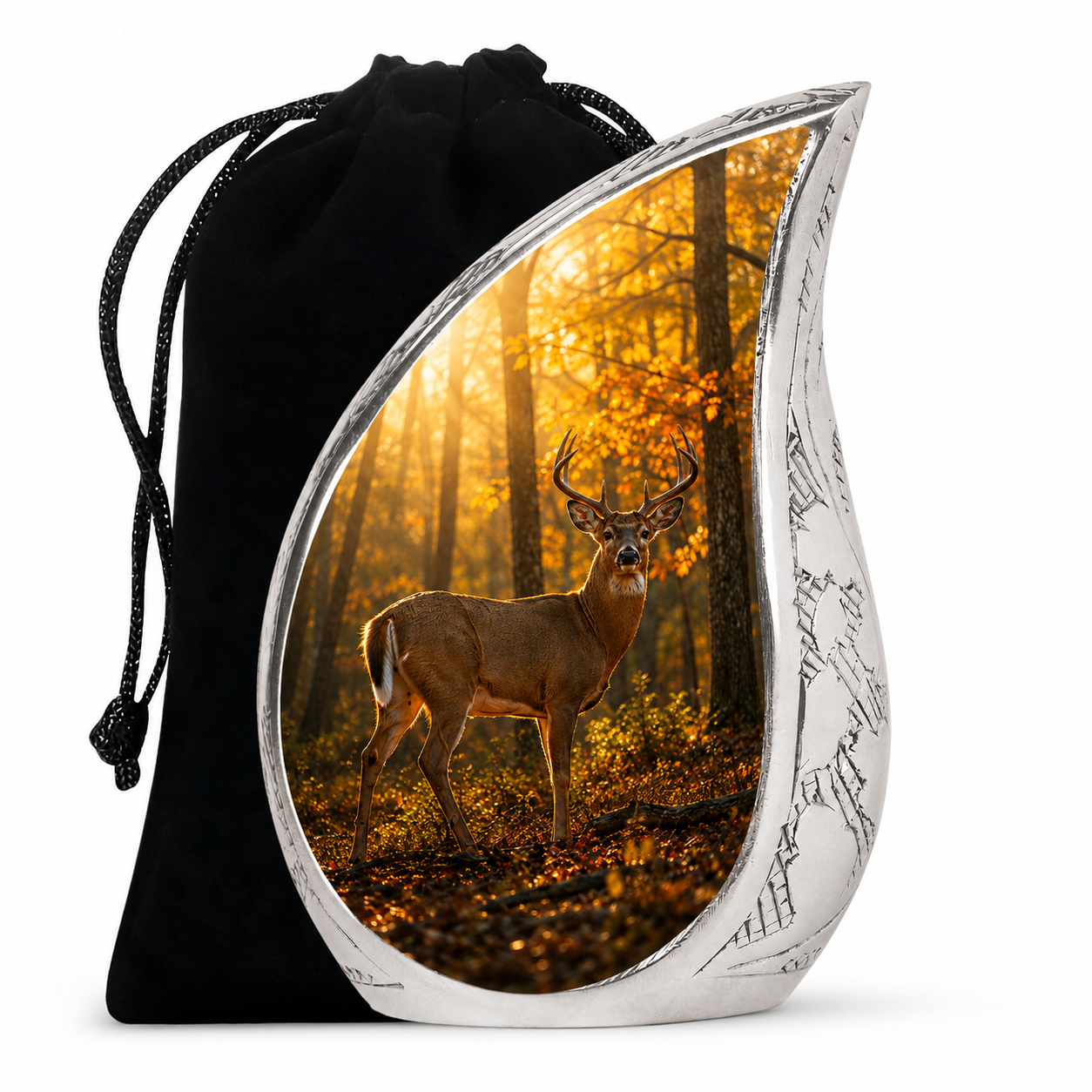 Autumn Forest Deer Cremation Urn