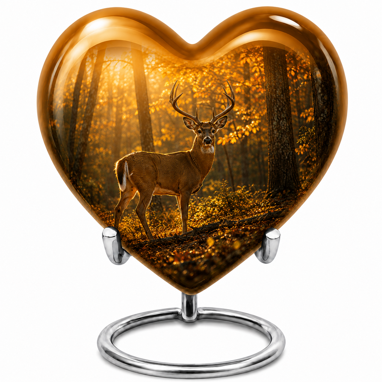 Autumn Forest Deer Cremation Urn