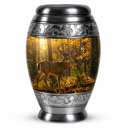 Autumn Forest Deer Cremation Urn
