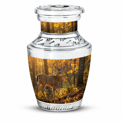 Autumn Forest Deer Cremation Urn