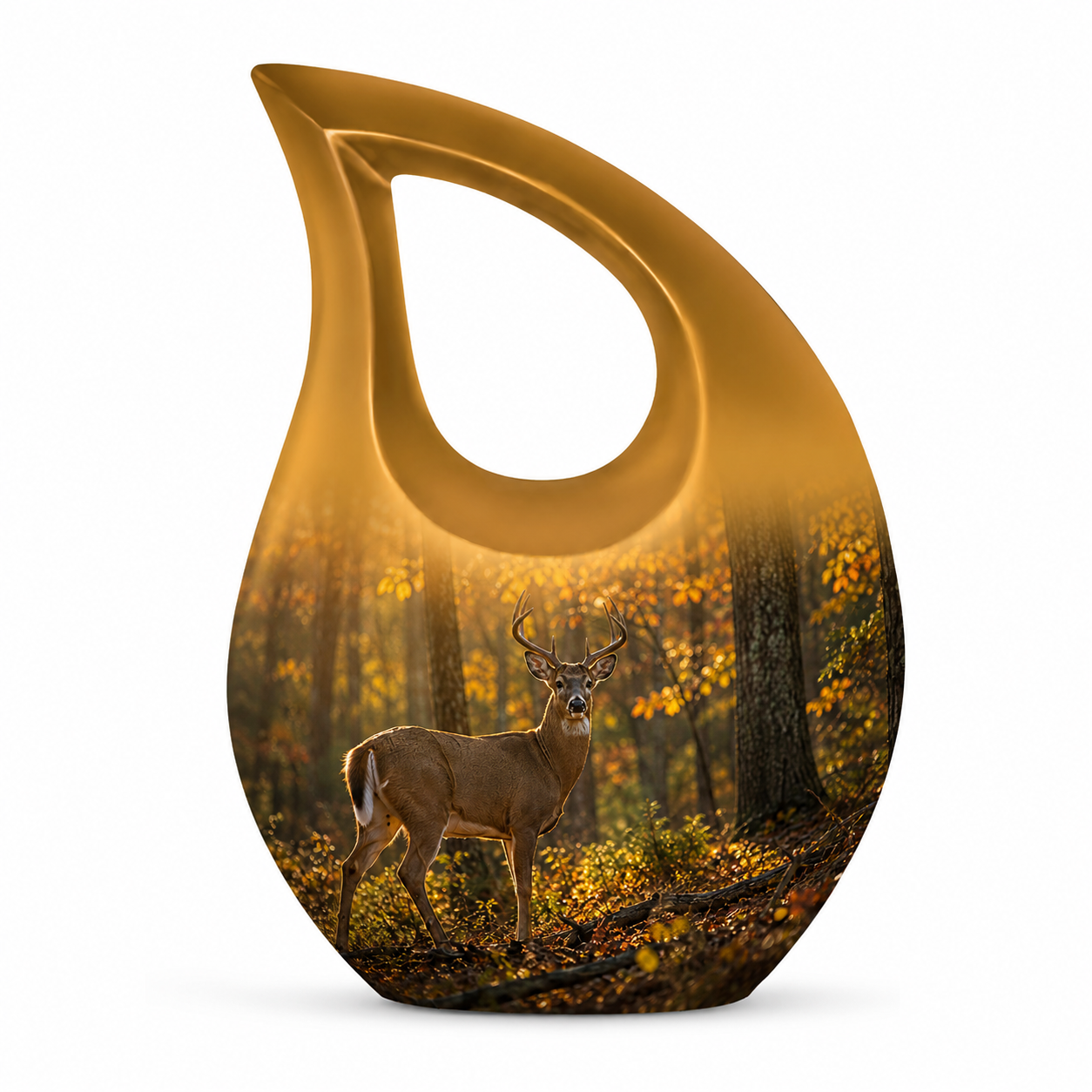 Autumn Forest Deer Cremation Urn