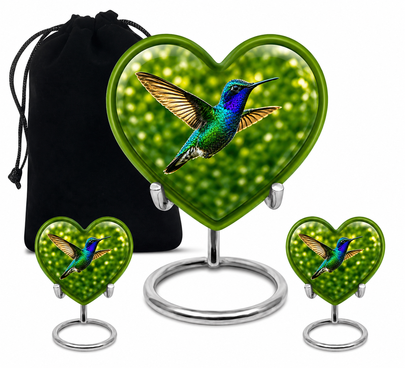 Green Hummingbird Cremation Urn