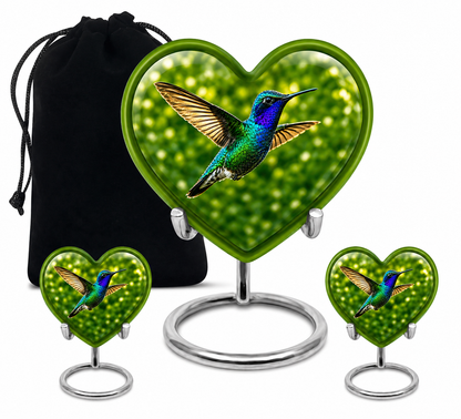 Green Hummingbird Cremation Urn