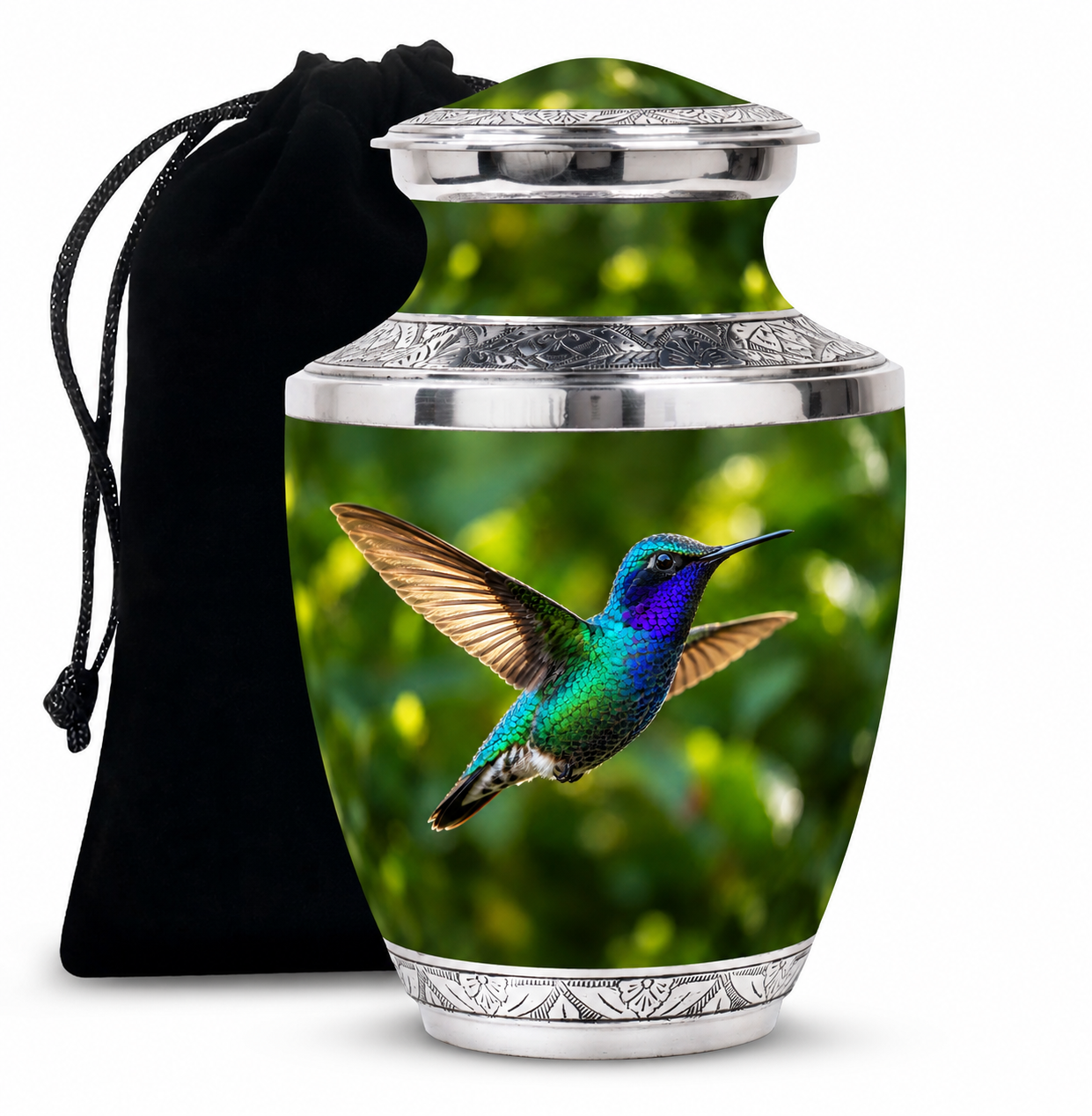 Green Hummingbird Cremation Urn