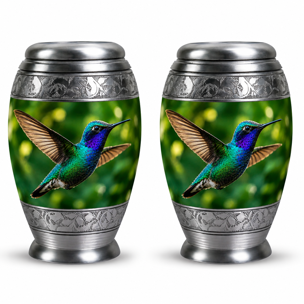 Green Hummingbird Cremation Urn