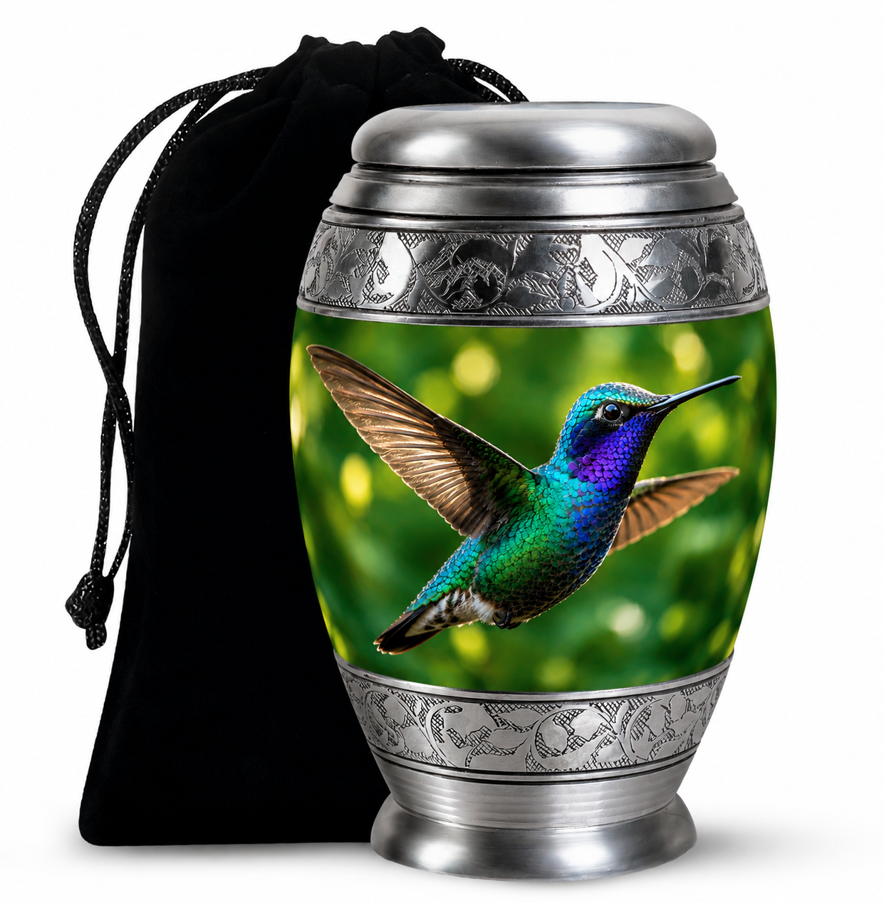 Green Hummingbird Cremation Urn
