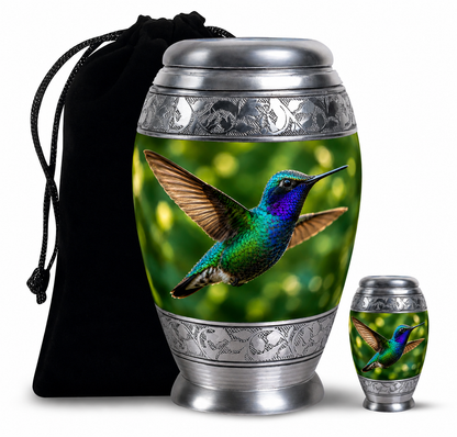 Green Hummingbird Cremation Urn