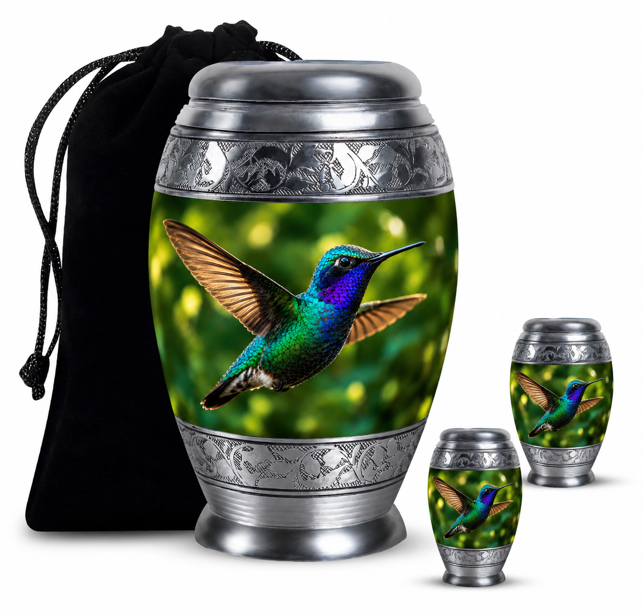Green Hummingbird Cremation Urn