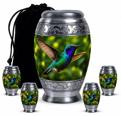Green Hummingbird Cremation Urn