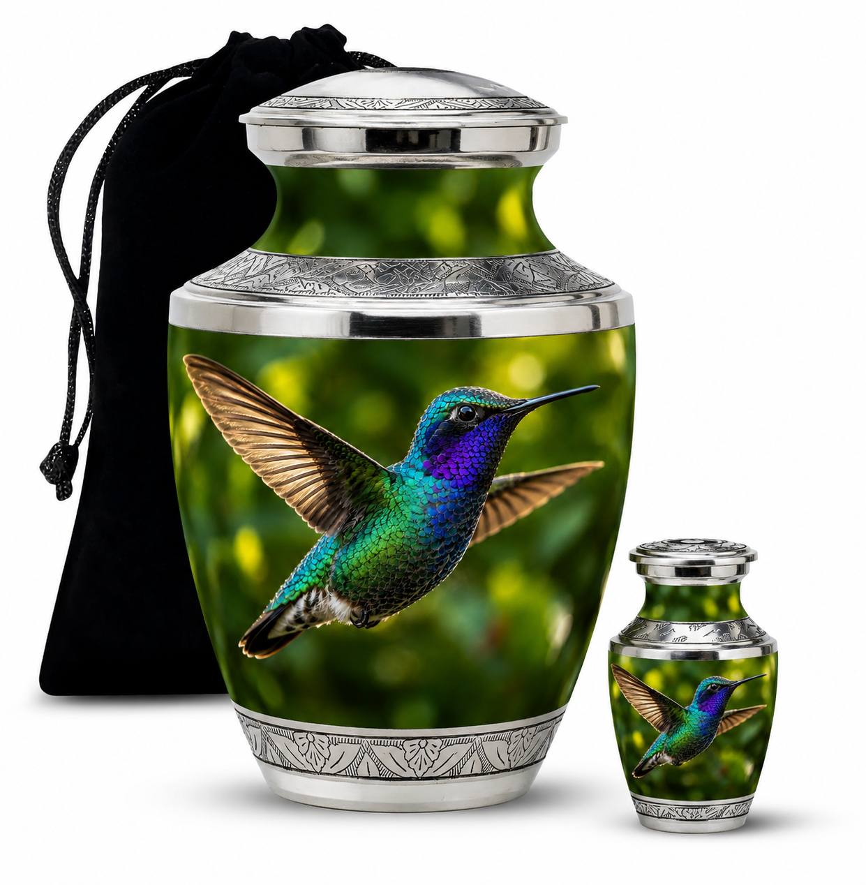 Green Hummingbird Cremation Urn