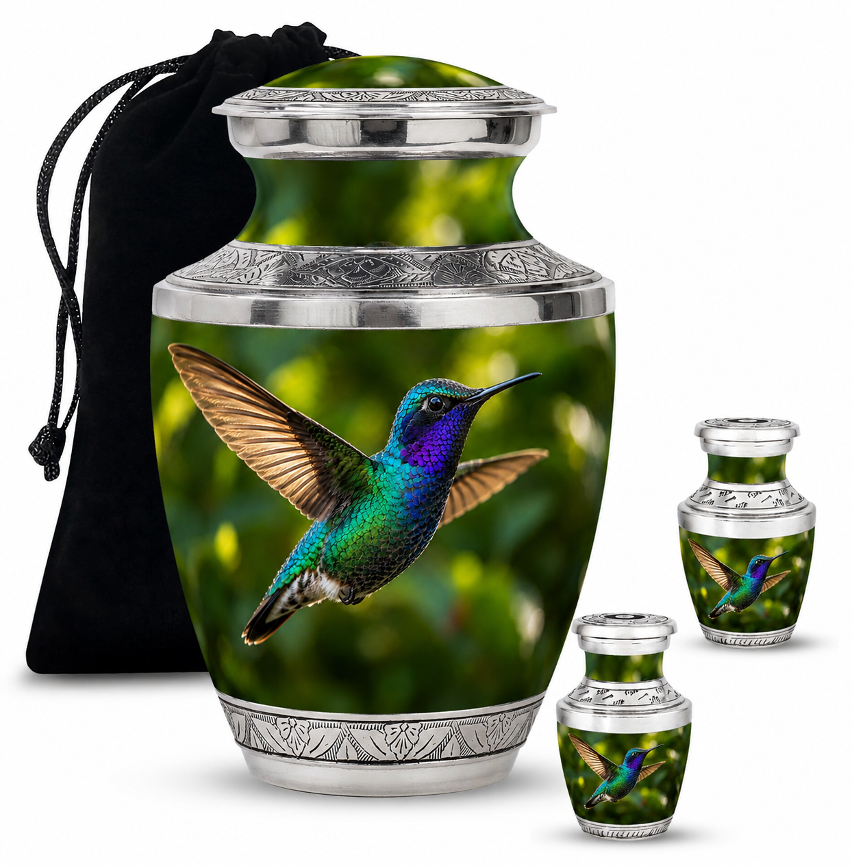 Green Hummingbird Cremation Urn