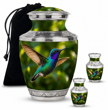 Green Hummingbird Cremation Urn