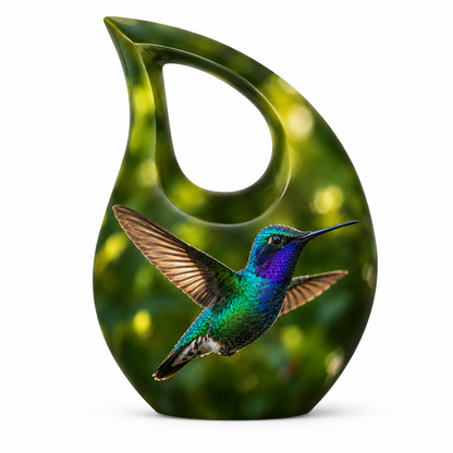 Green Hummingbird Cremation Urn