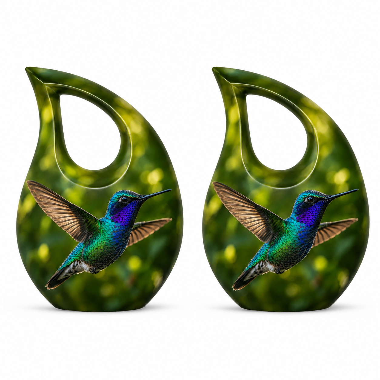 Green Hummingbird Cremation Urn