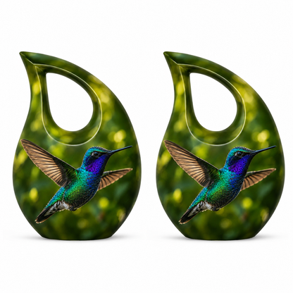 Green Hummingbird Cremation Urn