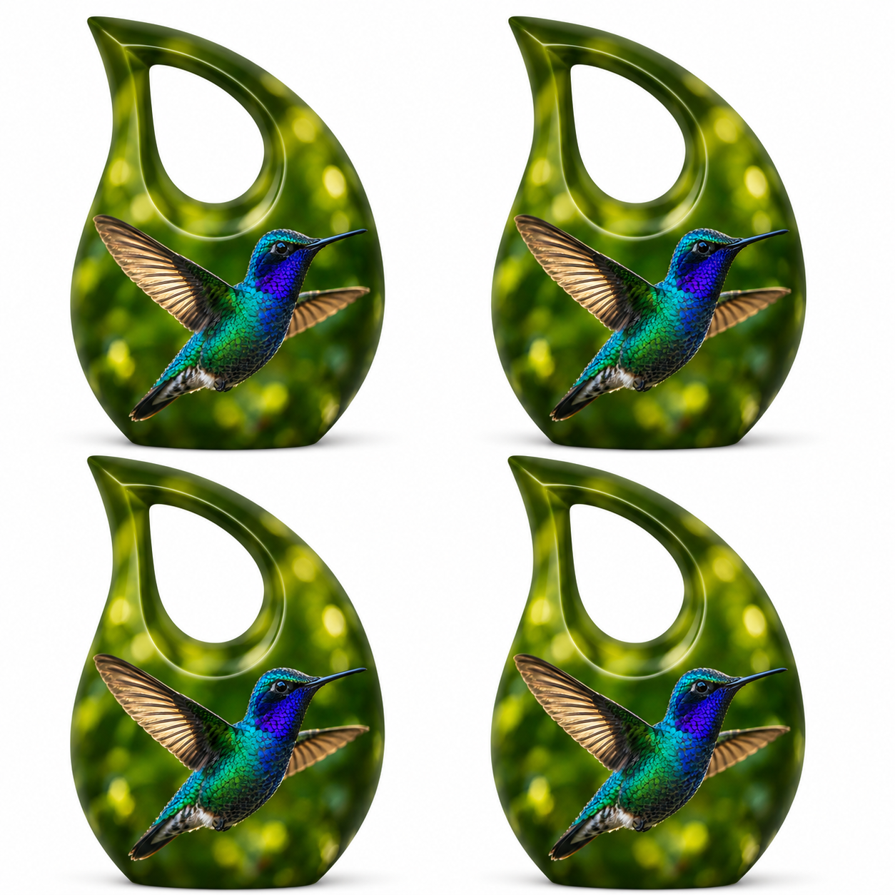 Green Hummingbird Cremation Urn
