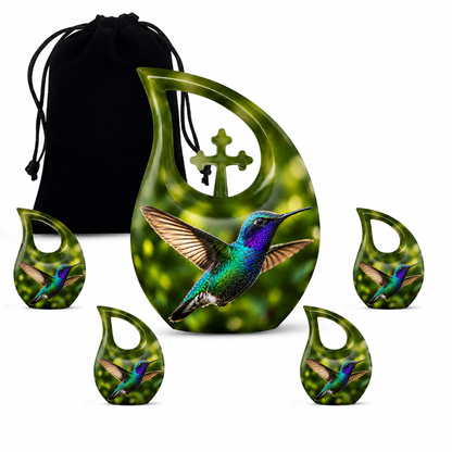 Green Hummingbird Cremation Urn