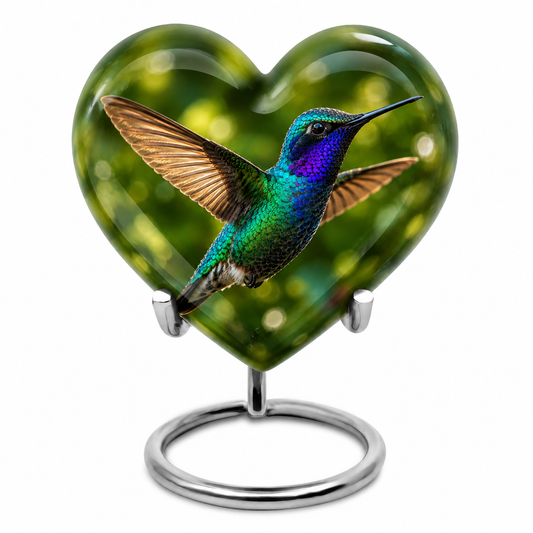 Green Hummingbird Cremation Urn