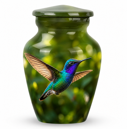 Green Hummingbird Cremation Urn