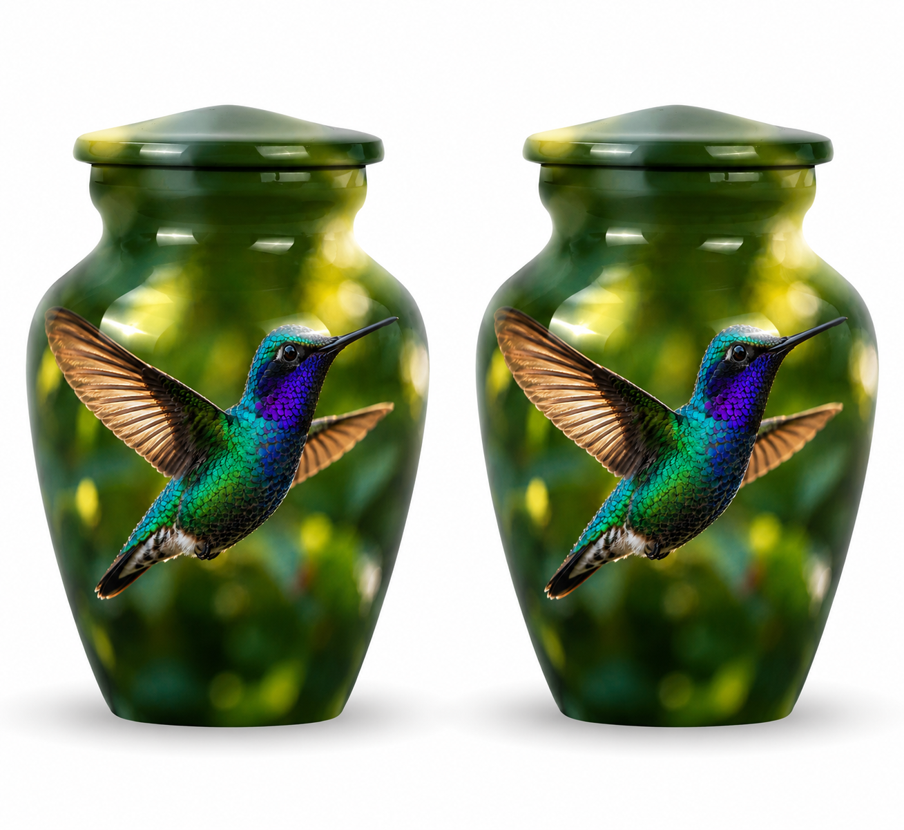 Green Hummingbird Cremation Urn