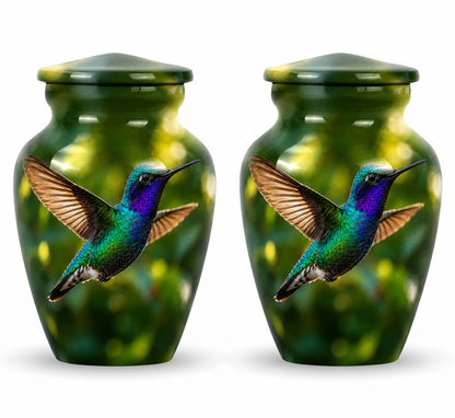 Green Hummingbird Cremation Urn