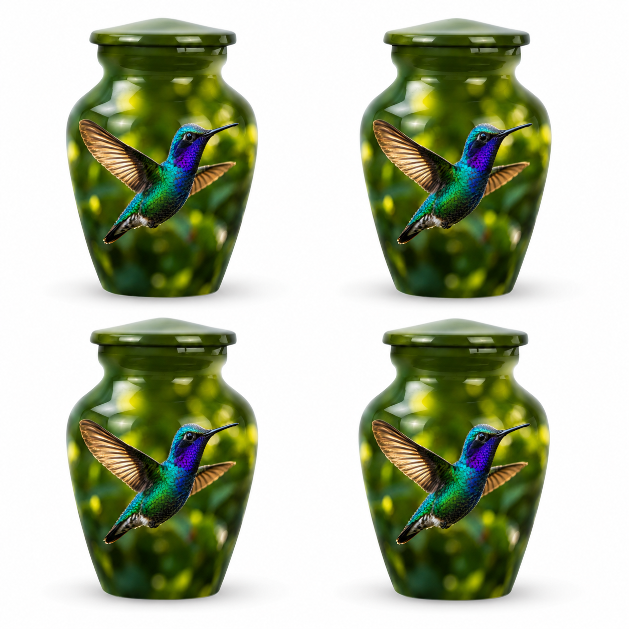 Green Hummingbird Cremation Urn