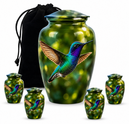 Green Hummingbird Cremation Urn