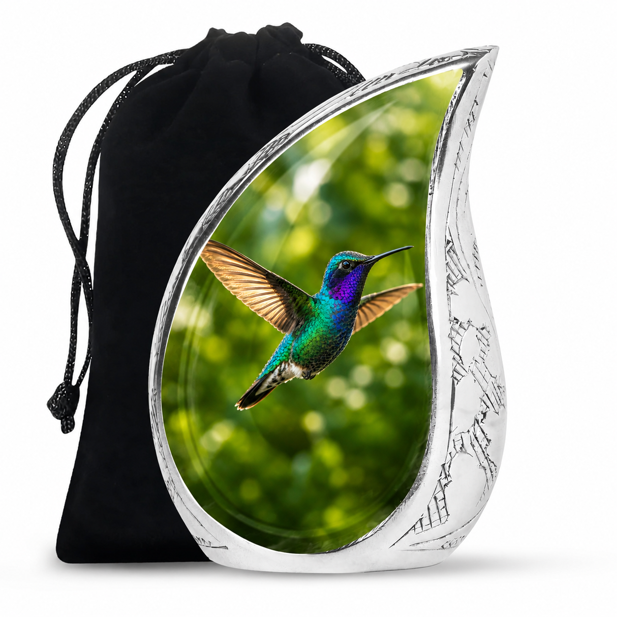 Green Hummingbird Cremation Urn