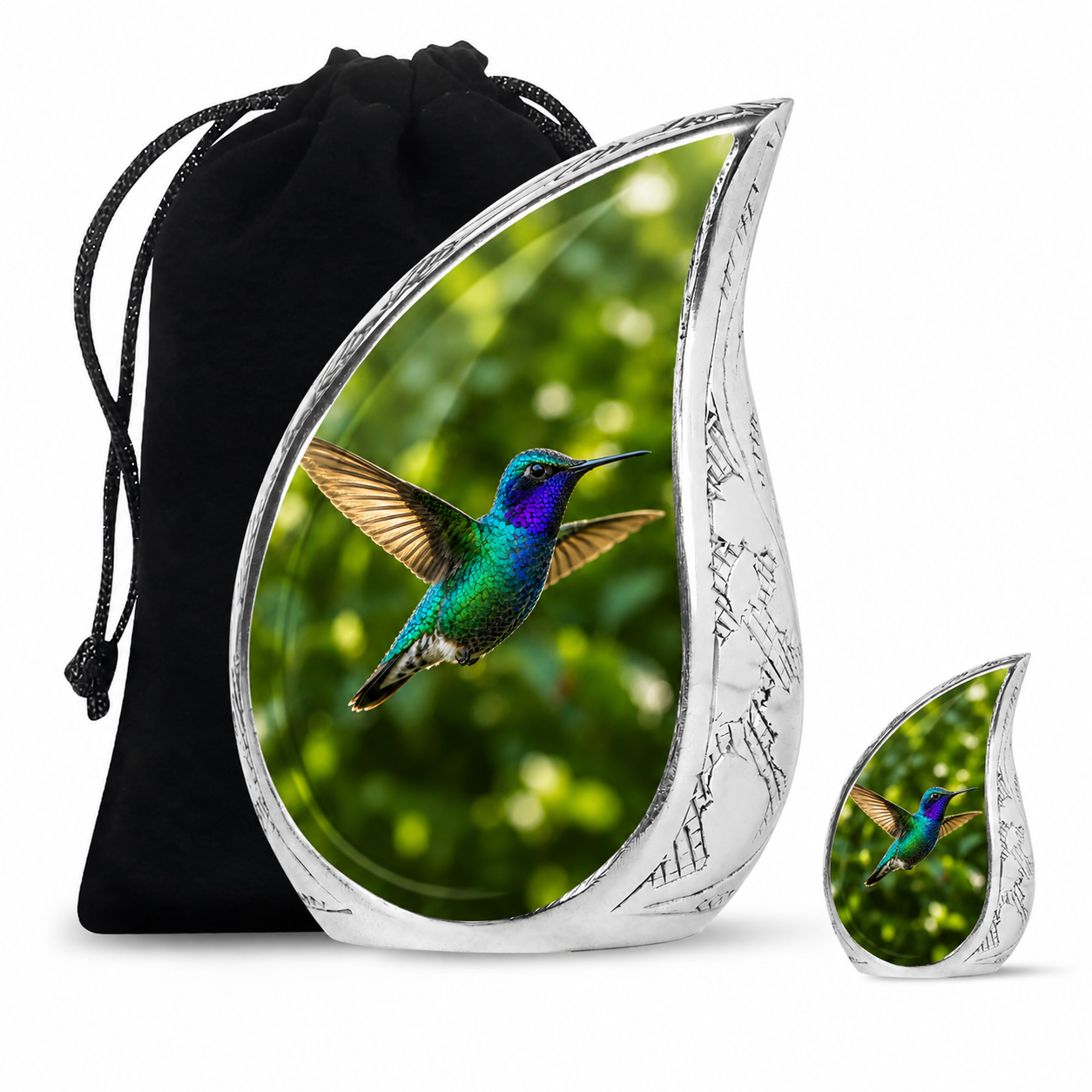 Green Hummingbird Cremation Urn