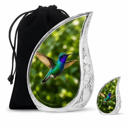 Green Hummingbird Cremation Urn