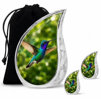 Green Hummingbird Cremation Urn