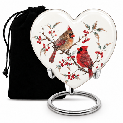 Cardinal Couple Urn for Ashes