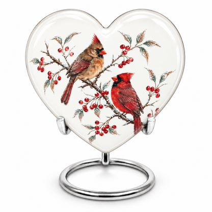 Cardinal Couple Urn for Ashes
