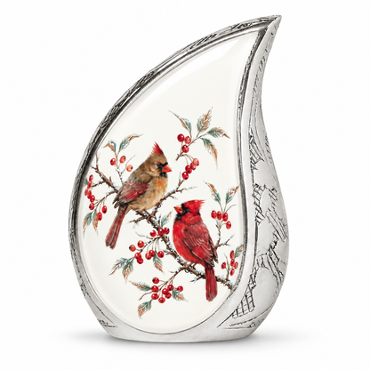 Cardinal Couple Urn for Ashes