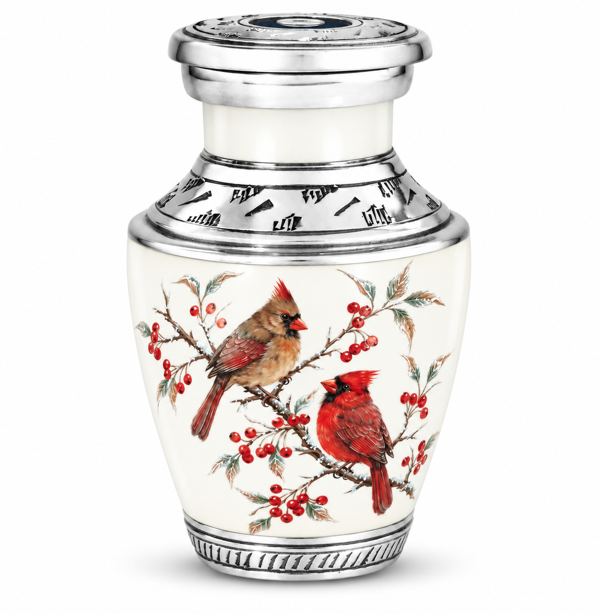 Cardinal Couple Urn for Ashes