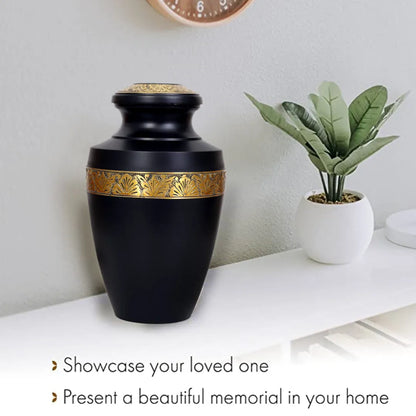 Classic Black Adult Cremation Urn