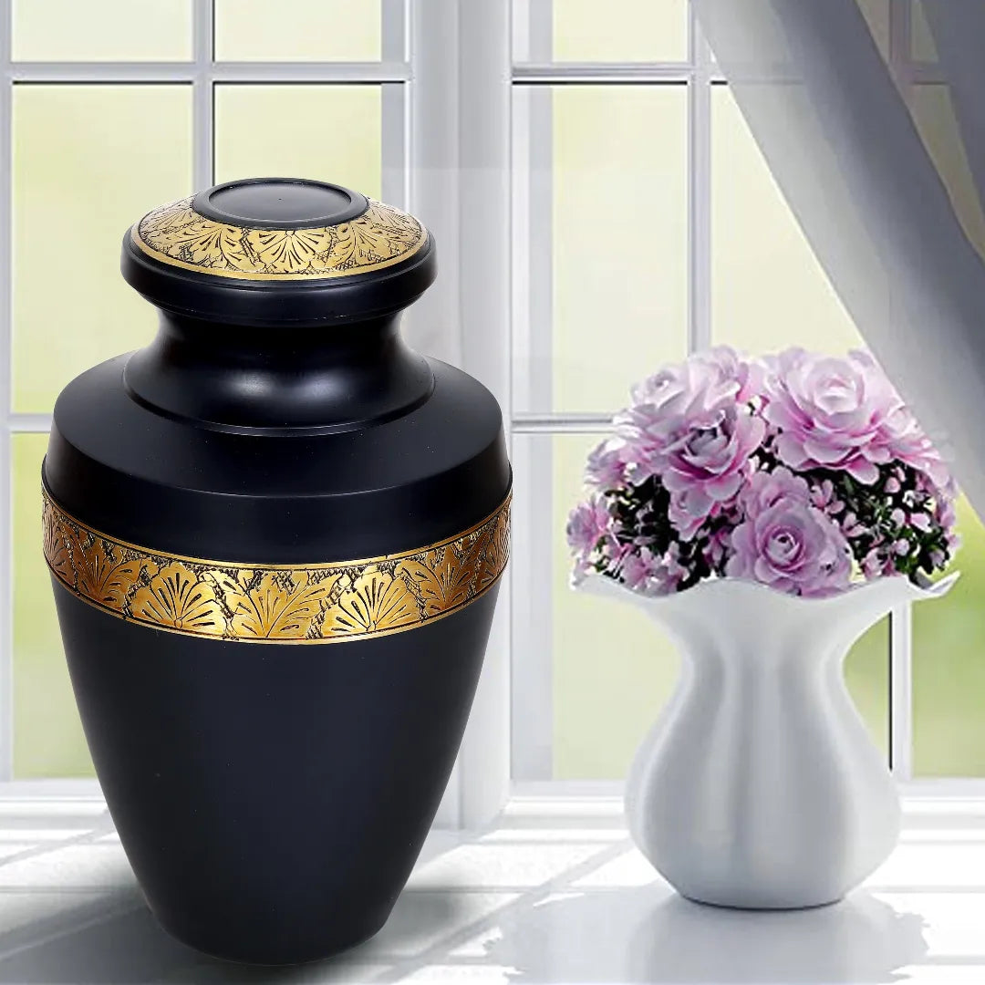 Classic Black Adult Cremation Urn
