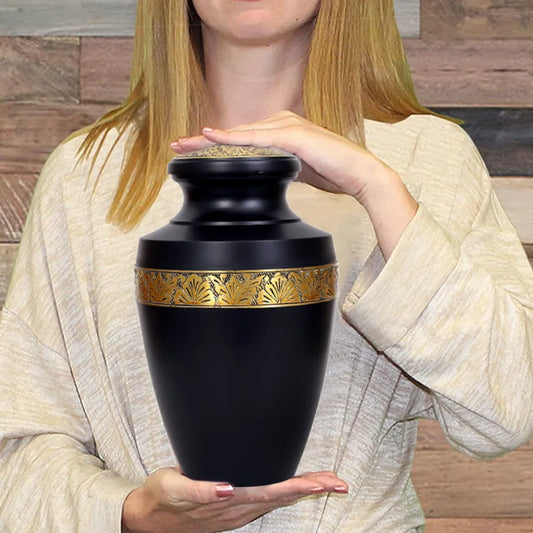 Classic Black Adult Cremation Urn