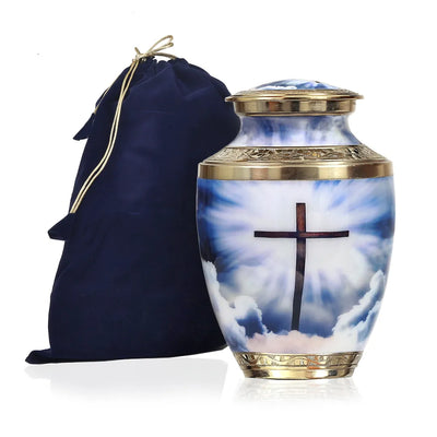 Cross Symbol Adult Cremation Urn