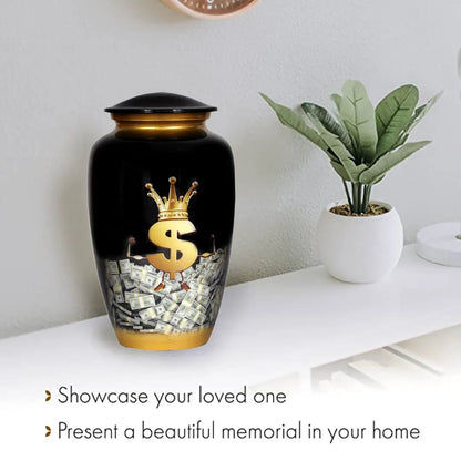 Dollar Sign Design Adult Cremation Urn