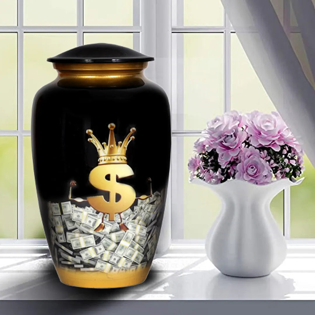 Dollar Sign Design Adult Cremation Urn