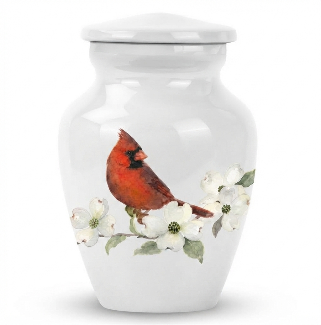 Red Cardinal Cremation Urn for Ashes