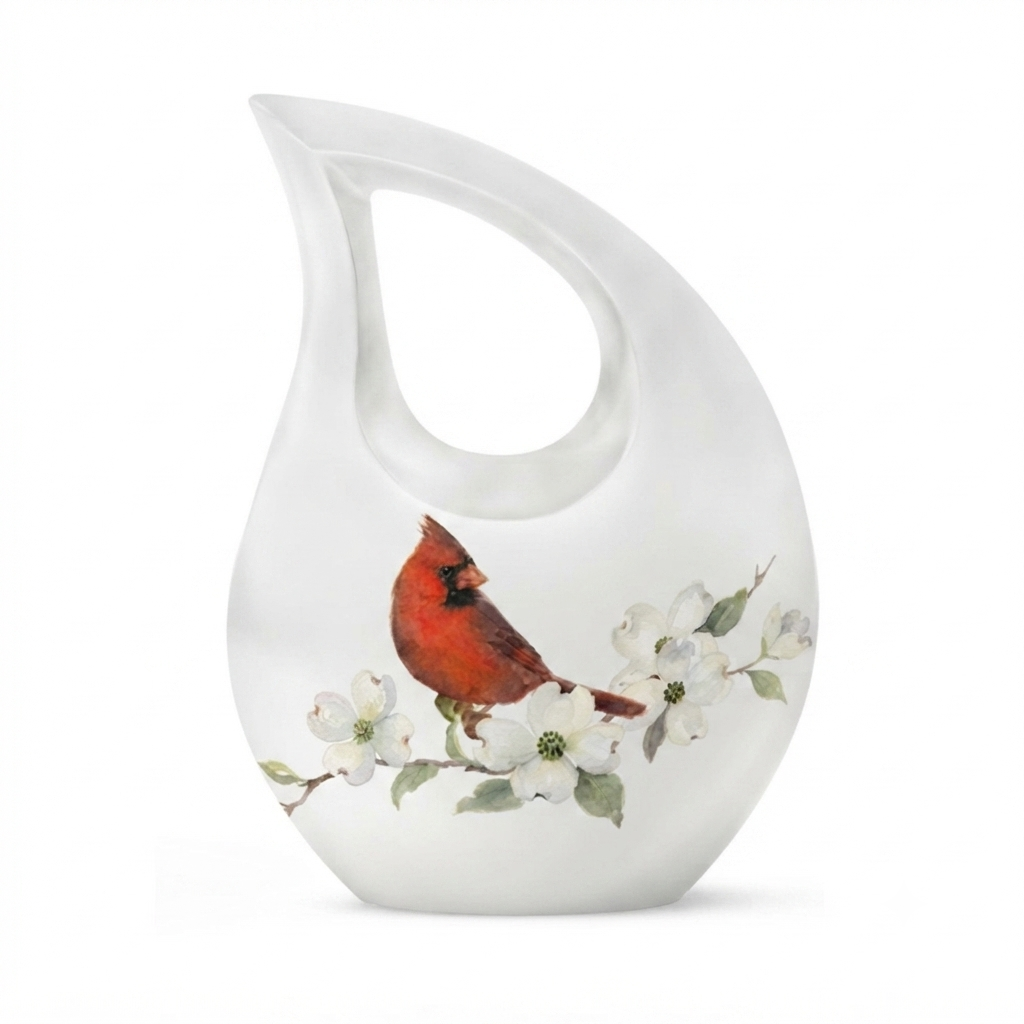 Red Cardinal Cremation Urn for Ashes