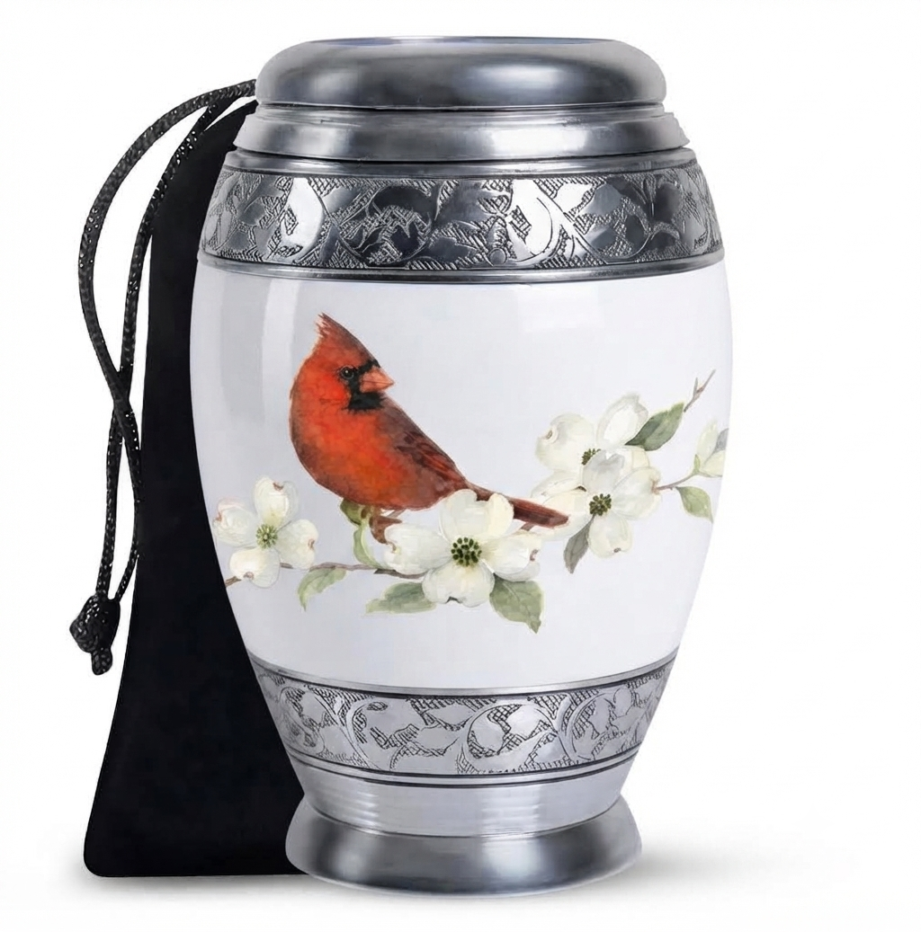 Red Cardinal Cremation Urn for Ashes