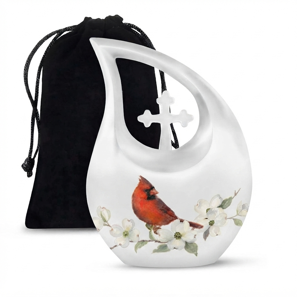 Red Cardinal Cremation Urn for Ashes