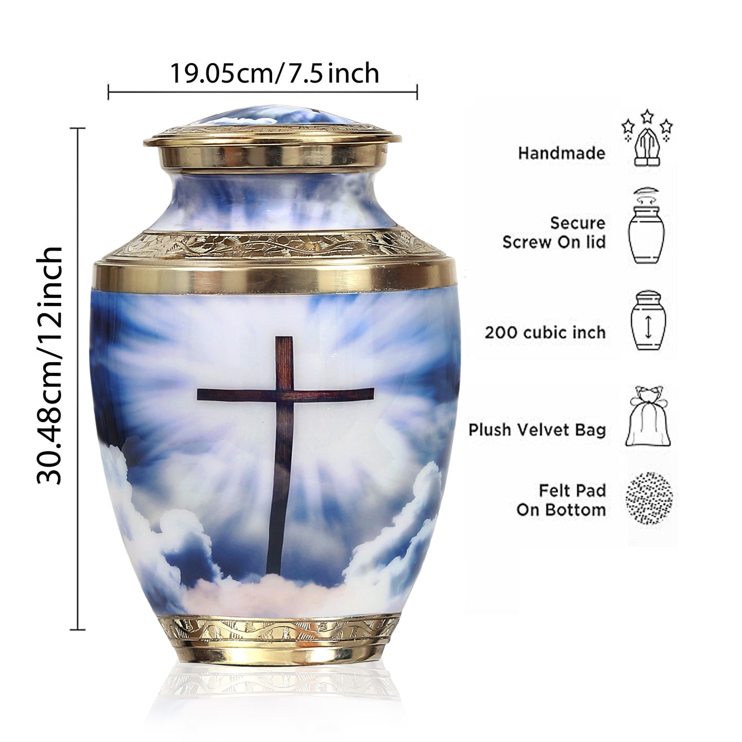 Cross urn