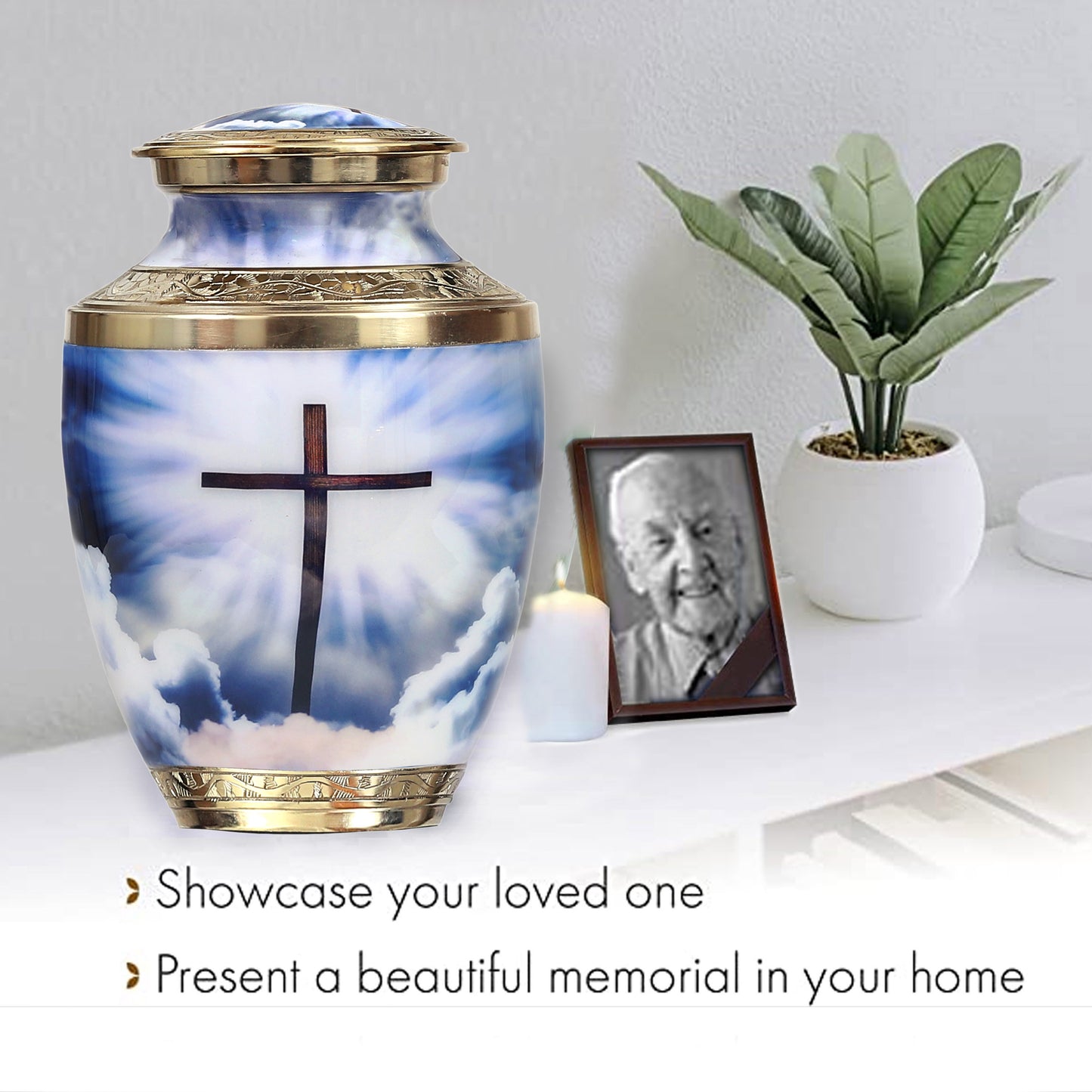 Cross urn