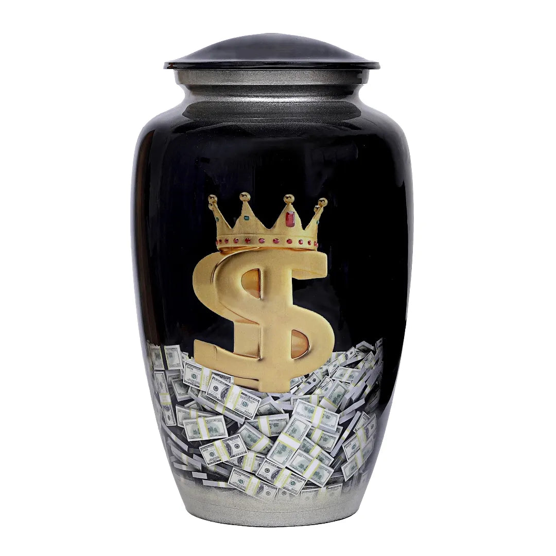 Dollar Pattern Adult Cremation Urn
