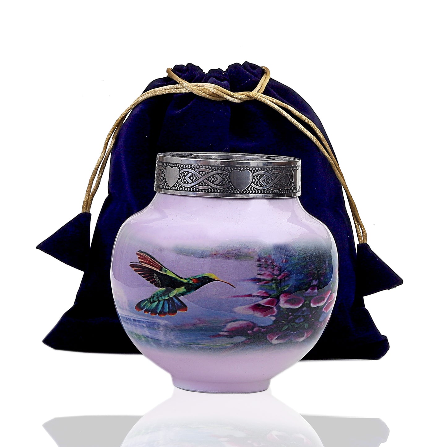 Handcrafted Hummingbird Cremation Urn – Beautiful Floral Design for Ashes