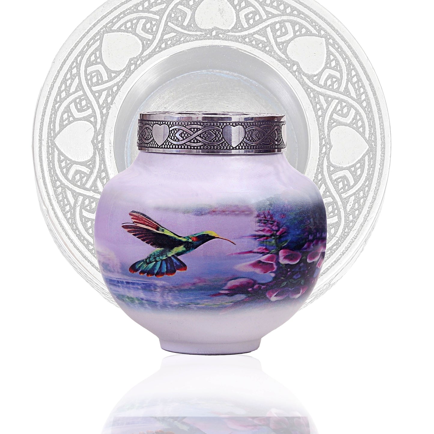 Handcrafted Hummingbird Cremation Urn – Beautiful Floral Design for Ashes